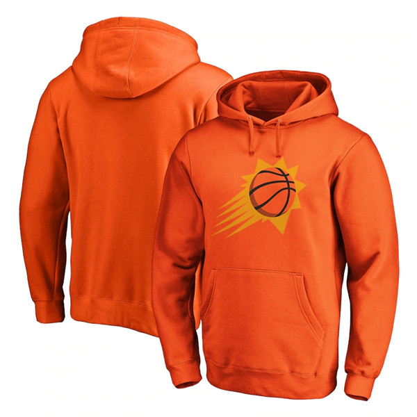 Men's Phoenix Suns 2021 Orange Primary Team Logo Pullover Hoodie - Click Image to Close